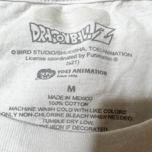 Dragonball Z Graphic T-Shirt Goku Vegeta Anime White Unisex M - Picture 4 of 8